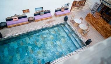 A suite overlooking the pool