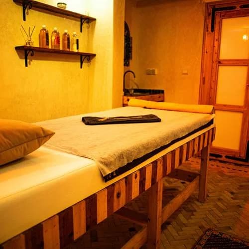 The traditional Moroccan hammam, lined in tadelakt